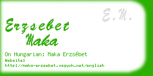 erzsebet maka business card